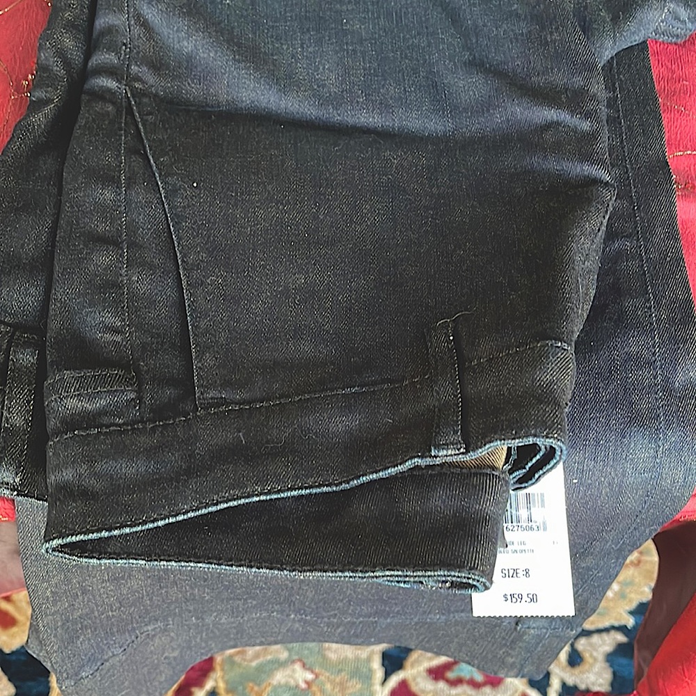 Club Monaco wide leg dressy jeans in very deep blue almost black, size 8 new/tag